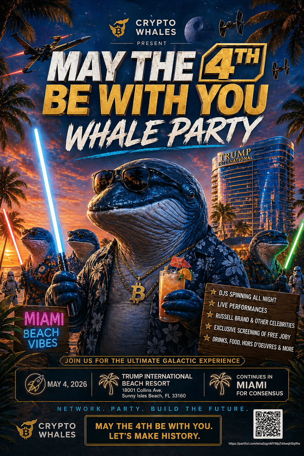 May the 4th Be With You — Whale Party Poster